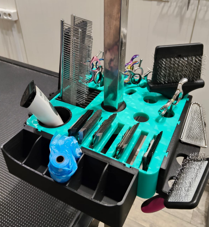 Obrotowy organizer groomera – modułowy
