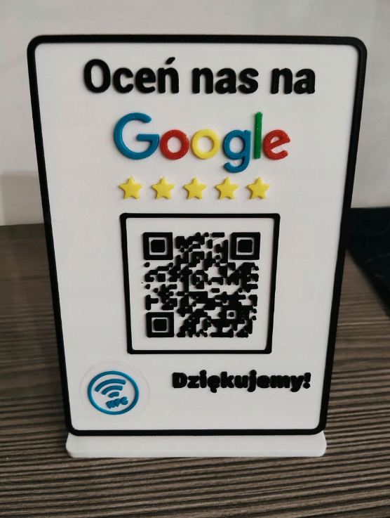 Oceń nas na Google tabliczka +NFC
