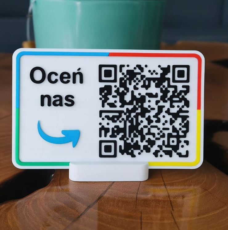 Oceń nas na Google personalizowana kod QR wizytówka